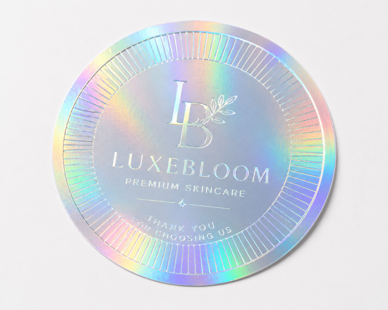 Laser Silver foil — Holographic Stickers