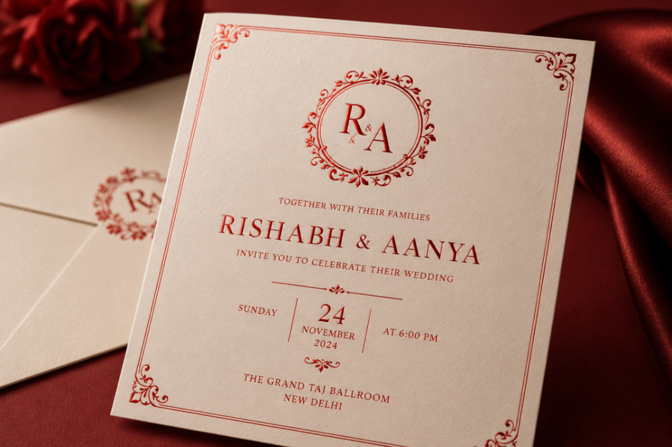 Red foil — Wedding Invitations